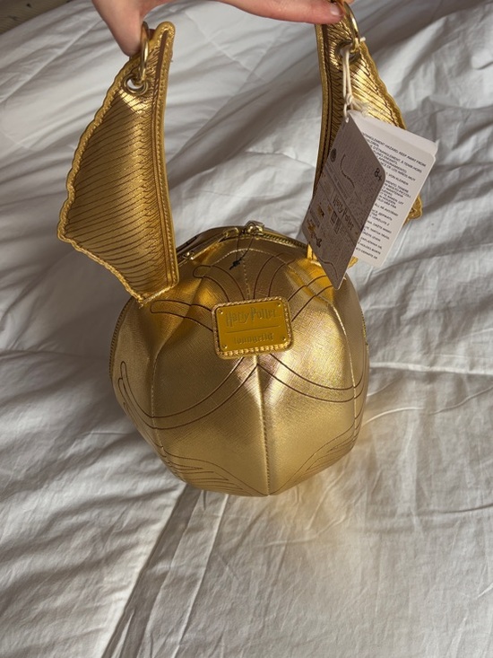 Loungefly Handbags - Loungefly Harry Potter Metallic Gold Golden Snitch Mini Bag